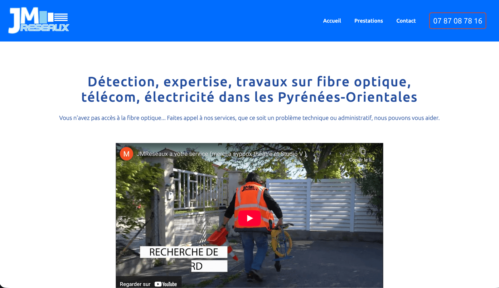 Refonte site web JM Réseaux - Optimisation SEO et performances